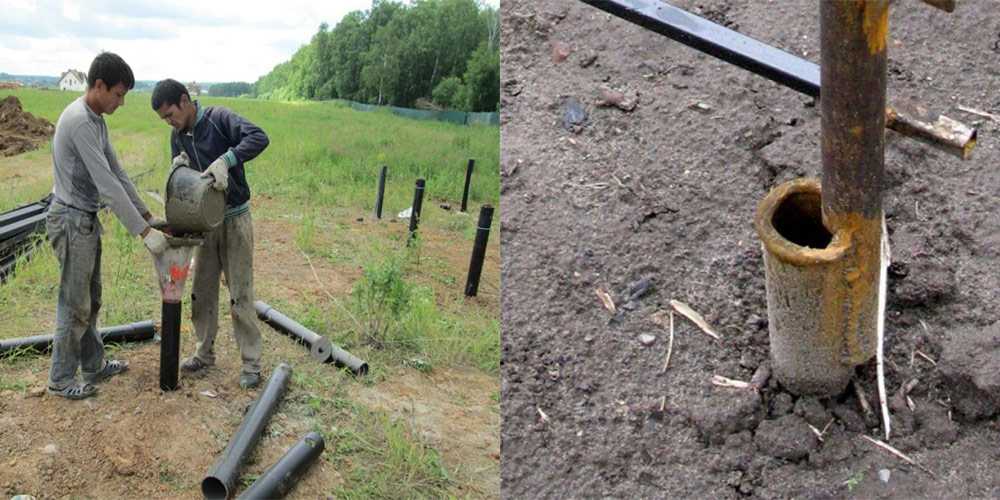 Фундамент из труб металлических