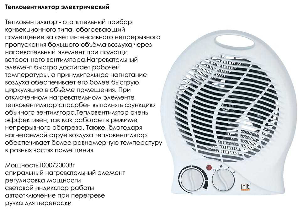 Бытовой электрический тепловентилятор: преимущества и недостатки