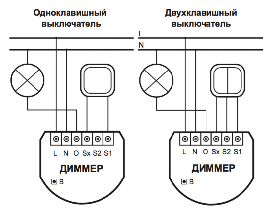 Подключение диммера. схемы регулятора (диммера)
