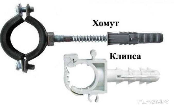 Крепление ппр труб к стене