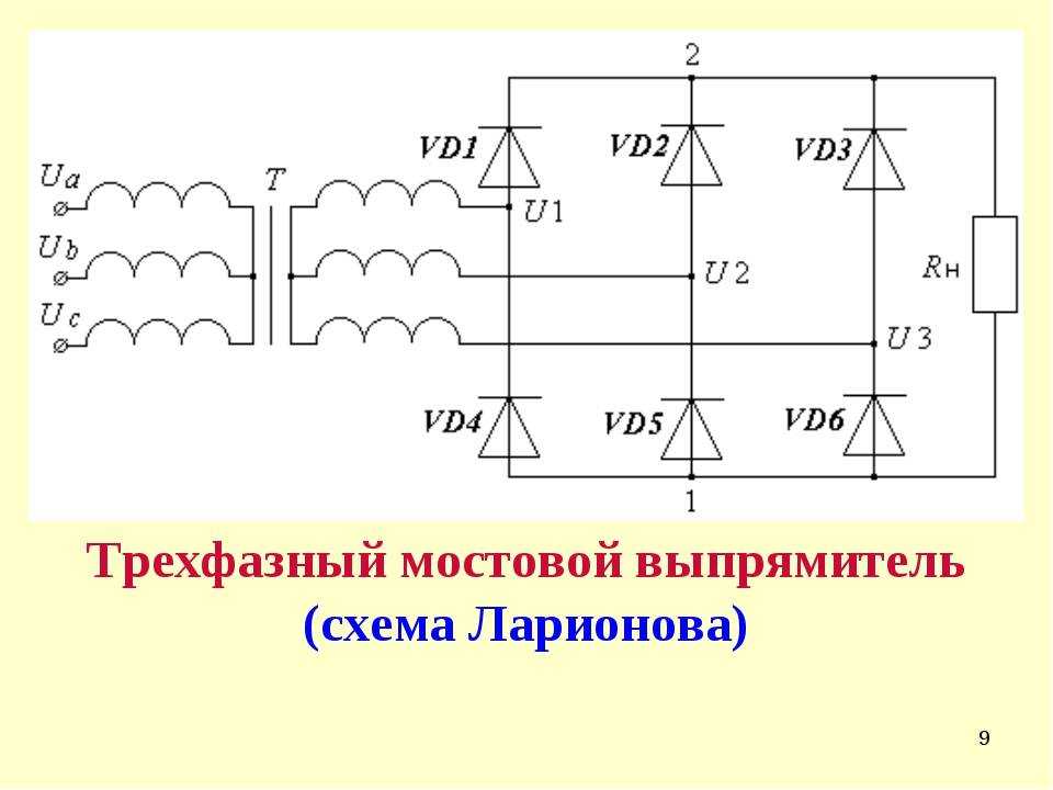 Трехфазный выпрямитель: сравнение с однофазным и схемы выпрямления тока