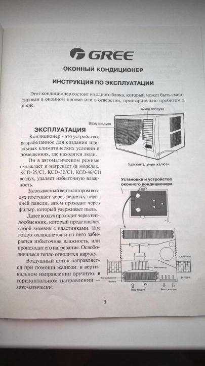 Руководство по эксплуатации кондиционер оконный