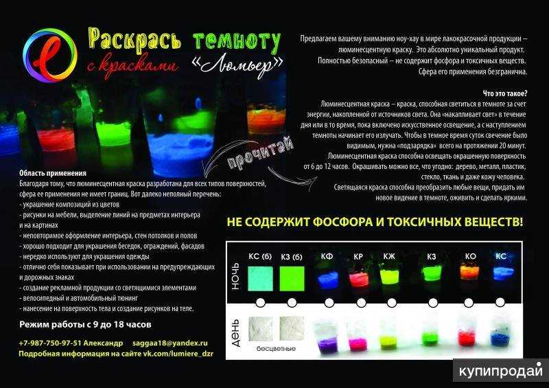 Краска, которая светится в темноте: как называется, состав краски, безопасность и инструкция по применению