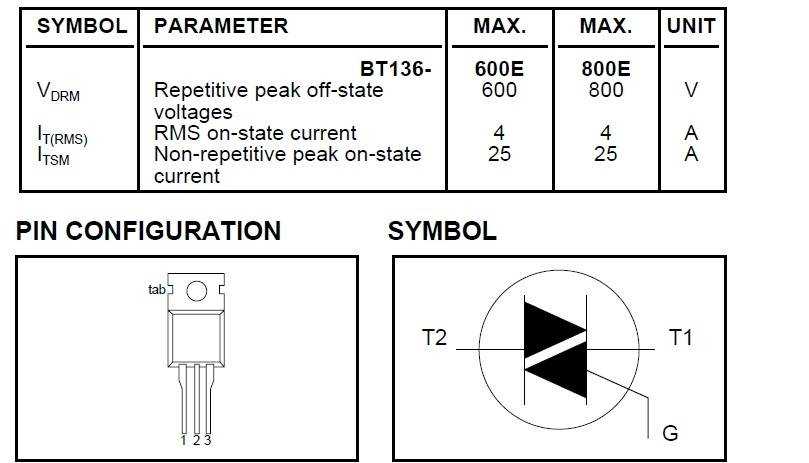 Схема включения регулировки напряжения bt136 600e: плюсы и минусы