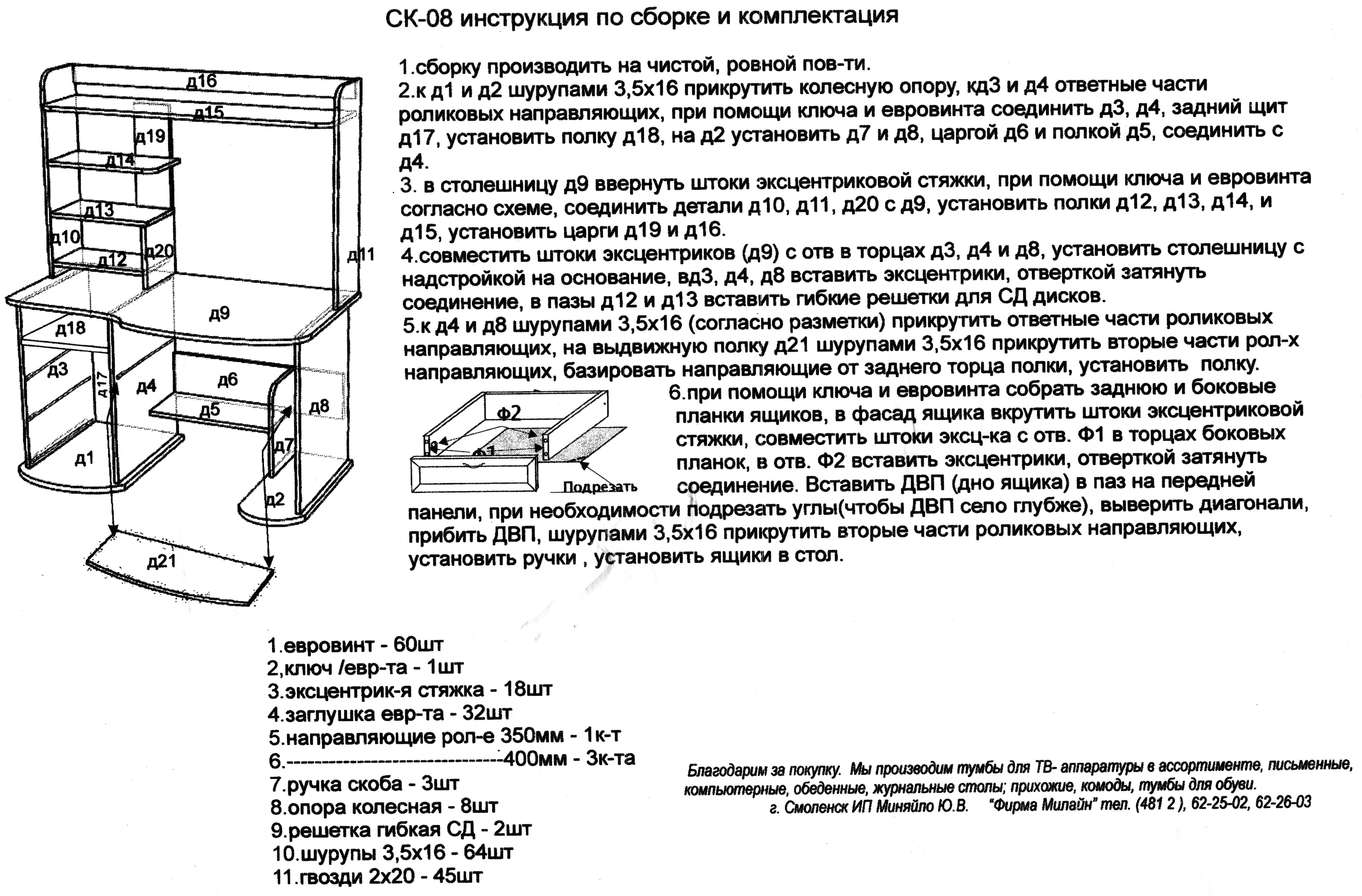 Как собрать компьютерную мебель самостоятельно, руководство к действию