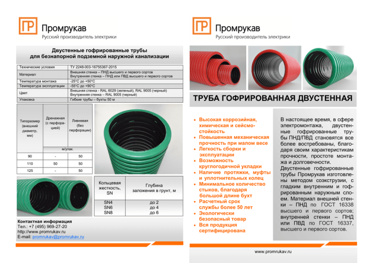 Гофрированный шланг для канализации: классификация и основные характеристики