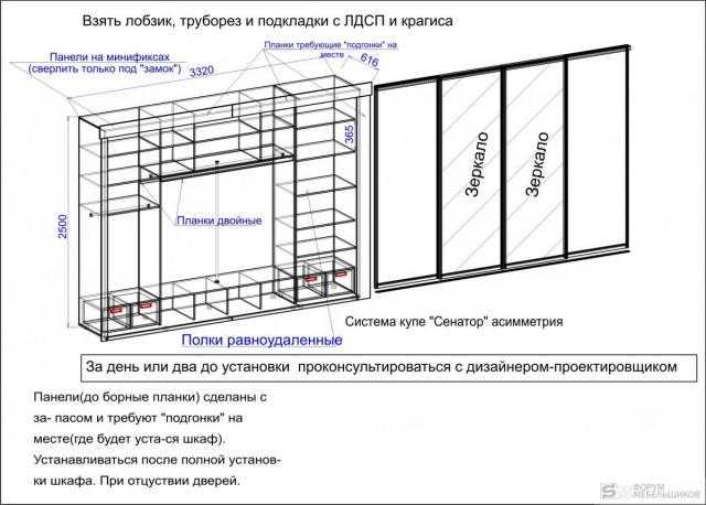 Как я сделал шкаф-купе своими руками - пошаговые фото, чертежи