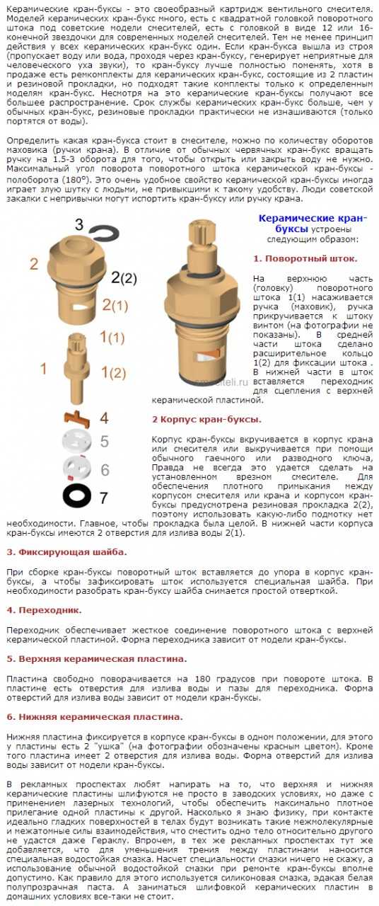 Ремонт кран-буксы своими руками: инструкция с фото и видео